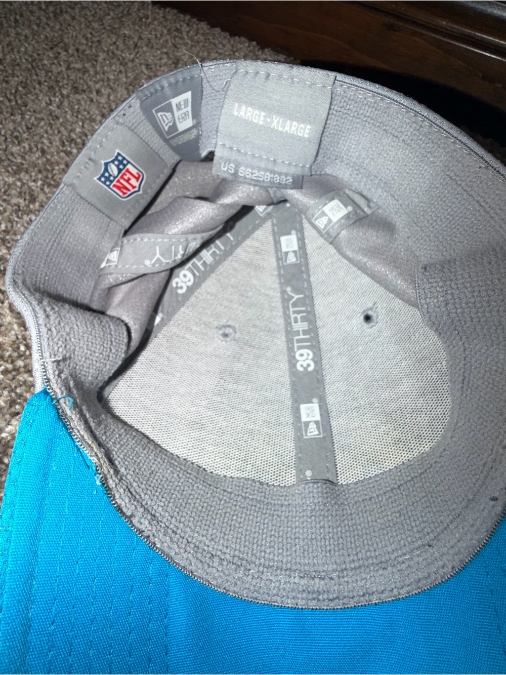 Carolina Panthers New Era 39THIRTY NFL Large X Large Hat